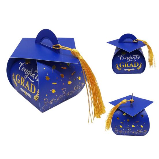 50 шт. Подарочная коробка с кисточкой для выпускных колпачков с кисточками для выпускников 2025 года, украшение для выпускного на центральный стол для вечеринки по случаю окончания школы