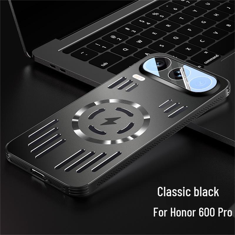 Чехол Honor 500Pro Magic 8 Металлический Матовый Магнитный X70 с Теплоотводом и Защитой Питания