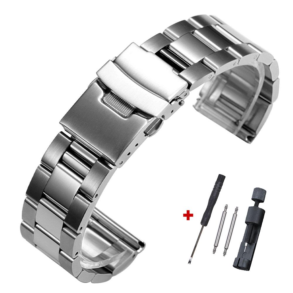 Ремешок из нержавеющей стали 20/22/24/26/28 мм для часов Seiko, браслеты Jubilee, Oyster, мужские часовые аксессуары