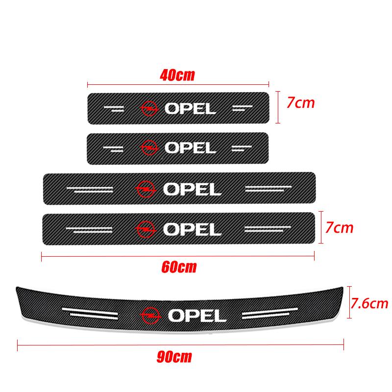 Car Anti-skid and anti-scratch of carbon fiber threshold stripFor Opel Astra j g Insignia Corsa d Vectra c Zafira a Auto Gadgets HX4