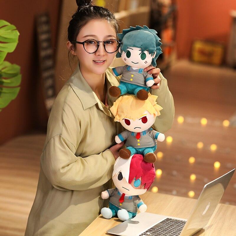25 см аниме My Hero Academia Izuku Midoriya Katsuki Bakugou Shouto Todoroki плюшевые куклы милая игрушка-подвеска мягкий рождественский подарок