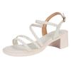 Fashion Summer Roman Sandals Women's 2024 New Style Fashion Versatile Retro Open Toe Outdoors Beach Beach Women Banquet High Heels