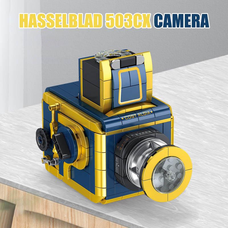 Город Hasselblad 503cx Цифровая зеркальная камера Ретро Двухобъективный зеркальный фотоаппарат Модель Строительные блоки DIY Кирпичи Игрушки Для Детей Подарки