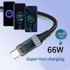 Кабель для зарядки USB A - Type C со светодиодным индикатором, кабель для быстрой зарядки и синхронизации данных со скоростью 480 Мбит/с для различных устройств USB C