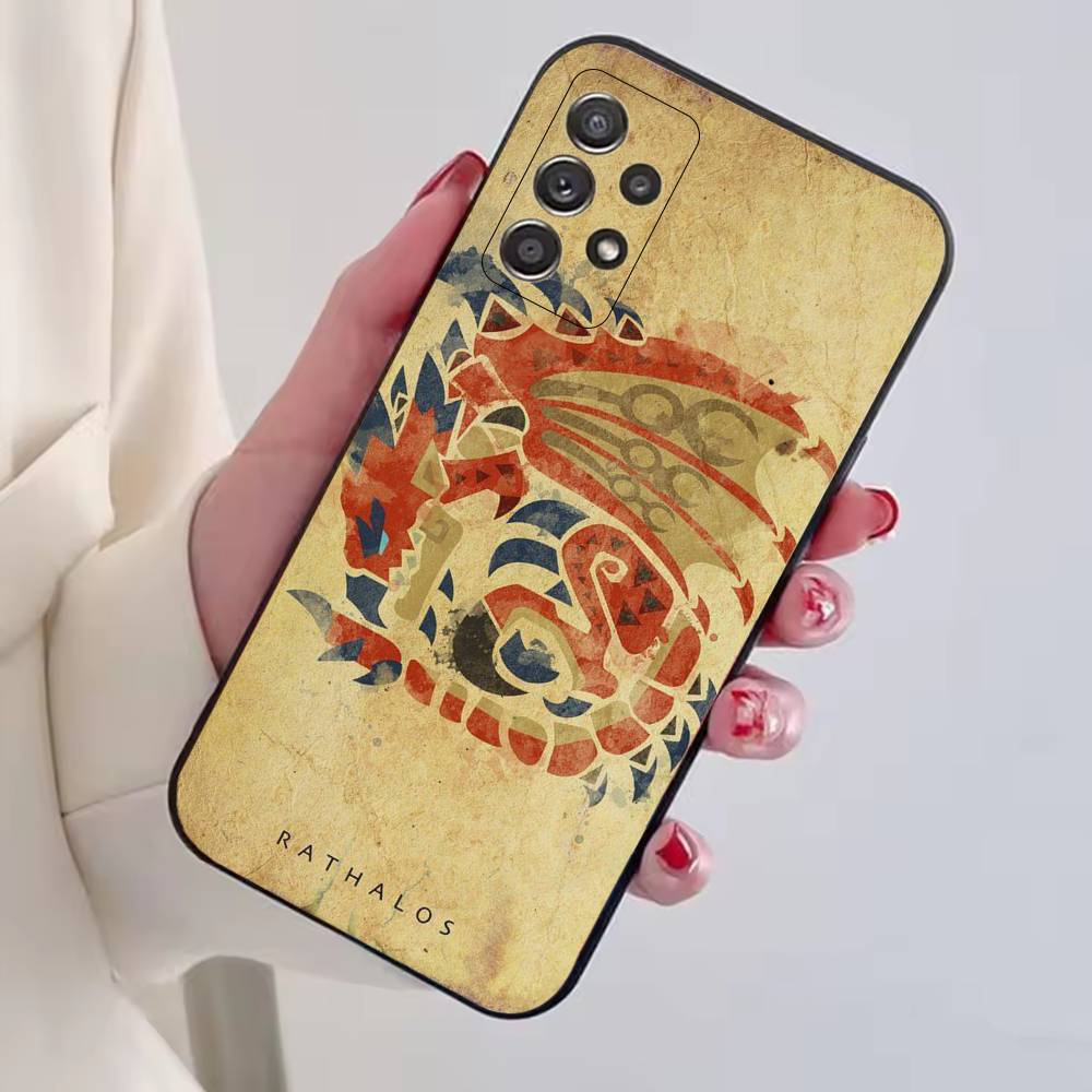 Чехол для телефона игры Monster H-Hunter Черный Силиконовый Мягкий Для Samsung S25,S24,S21,S22,S23,S30,Ultra,S20,Plus,Fe,Lite