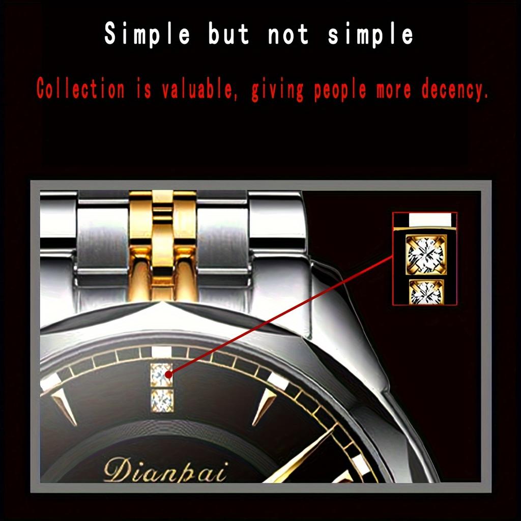 Мужские полностью автоматические механические часы, водонепроницаемые, светящиеся, с ремешком из нержавеющей стали, модные наручные часы