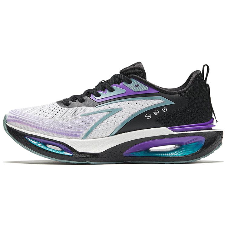 Anta Wormhole Commuting Versatile Running Shoes Fabric Shock Absorption Wear Resistant Low Top Sneakers Men Sneakers Gray Purple 112535543R-6