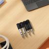 Black Headphone Adaptor Converter Stereo 1/4 Inch 3.5mm To 6.35mm 4*