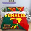Custom Name Ronaldo's Celebration Moment Bedding,Quilt Set Quilt Cover Pillowcase Home Birthday Gift (1 * duvet cover + 2 * pillowcase, without core)