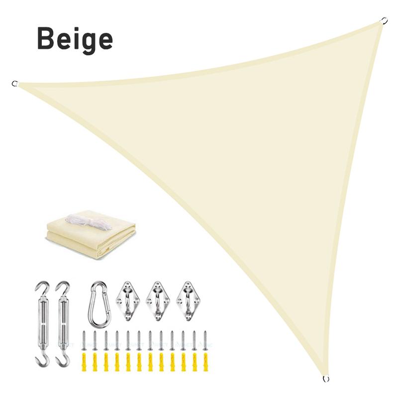 5x5x5/2x2x2M Waterproof Sun Shelter Triangle Sunshade Protection Outdoor Canopy Garden Patio Pool Shade Sail Awning Shade Cloth