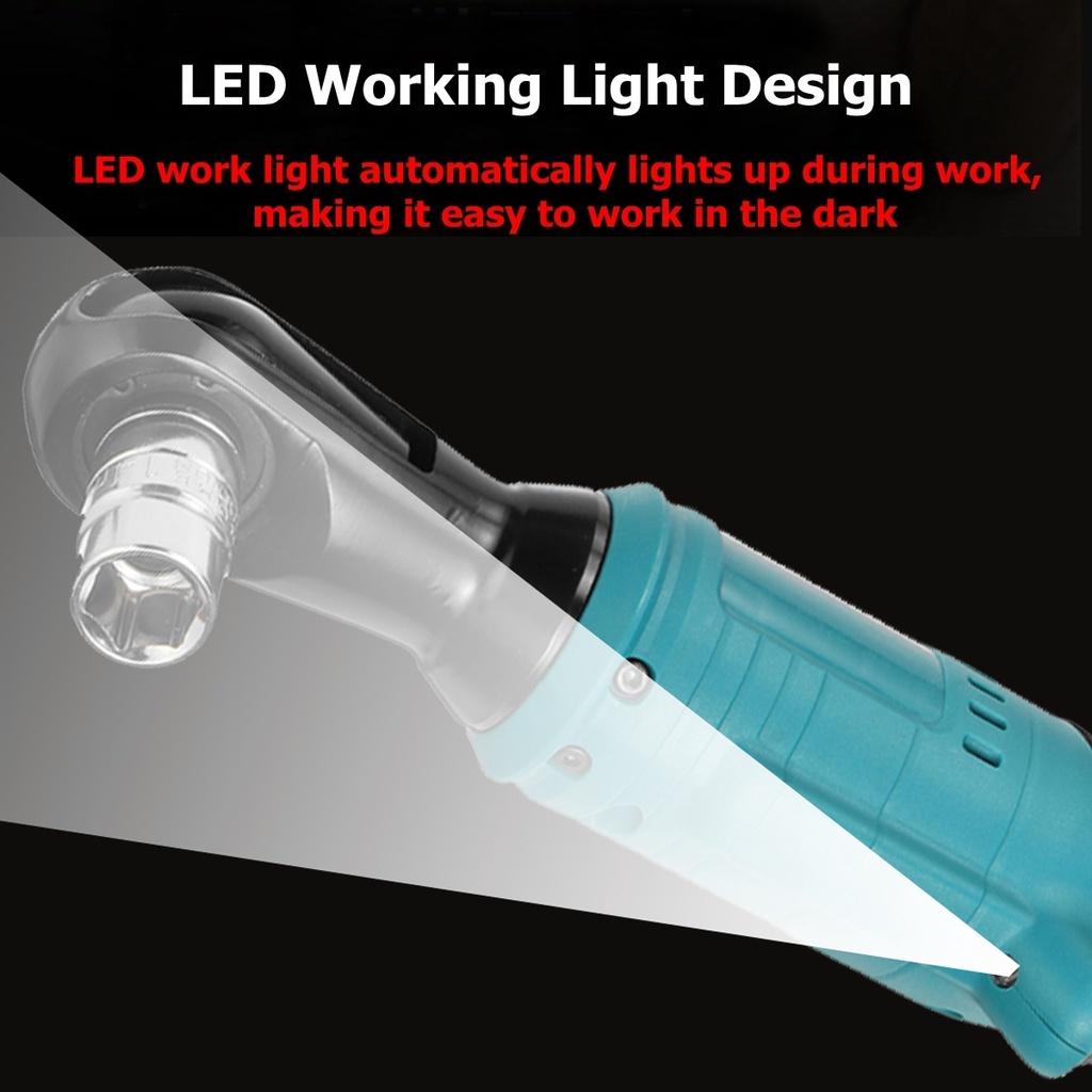 47.5NM Brushless Electric Ratchet Wrench 1/2'' Ratchet Wrench Set Angle Drill Screwdriver Power Tool for Makita 18V