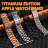 Роскошный титановый ремешок для Apple Watch Ultra 3/2/1, размеры 49 мм, 46 мм, 44 мм, 45 мм, 42 мм, металлический мужской браслет для IWatch Series 11 10 9 8 7 SE 3