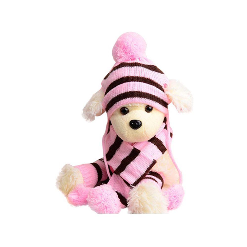 6Pcs/Set Fashion Dressing Up Stripe Knitted Puppy Costume Dog Socks Cat Clothes Pet Warm Hat Scarf