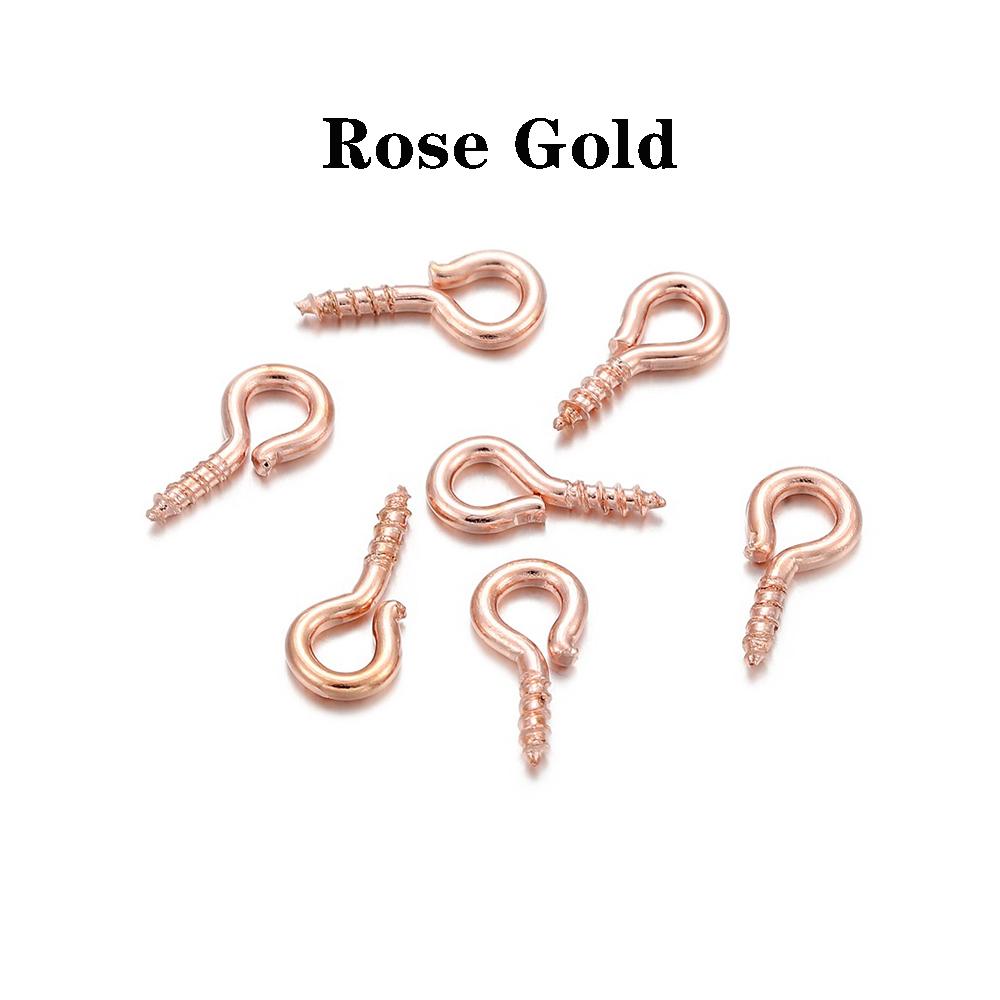 300/500pcs Mini Screw Pendants Eyepin Keychain HookThreaded Pin Fitting DIY Jewelry Bracelet Necklace Making Accessories