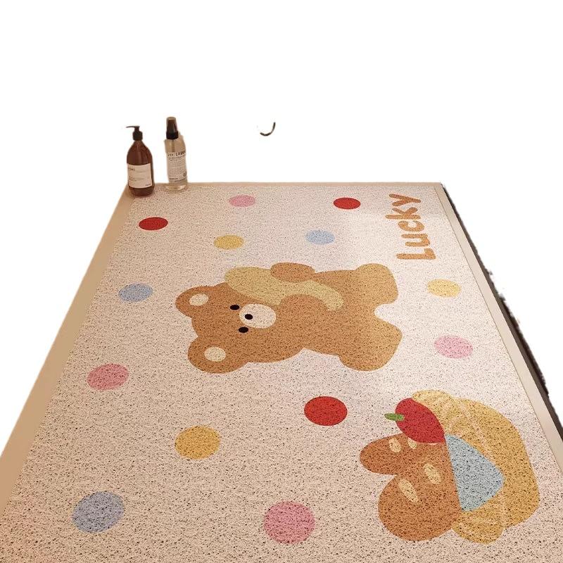 Ванная комната Полый шелковый круг Напольный Можно резать Коврик Нескользящий коврик для пола Душевая комната Ванная комната Туалет Противоскользящий Грязеотталкивающий коврик