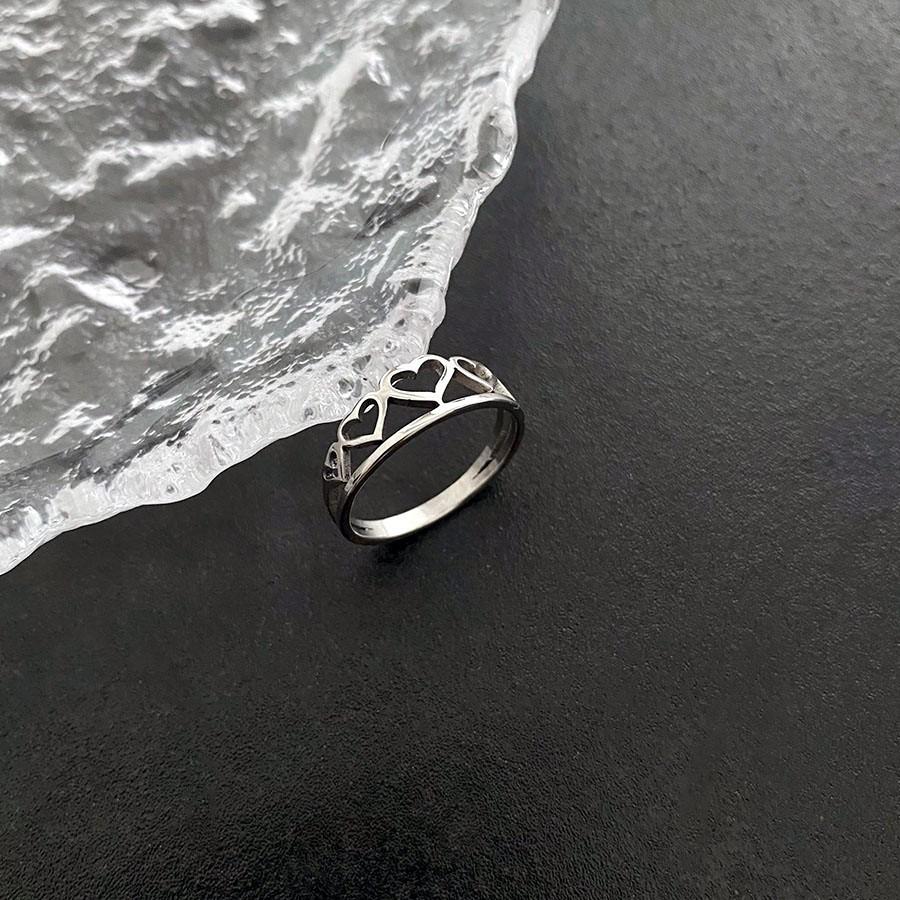 Elegant Double-Layer Gemstone Titanium Steel Ring for Women