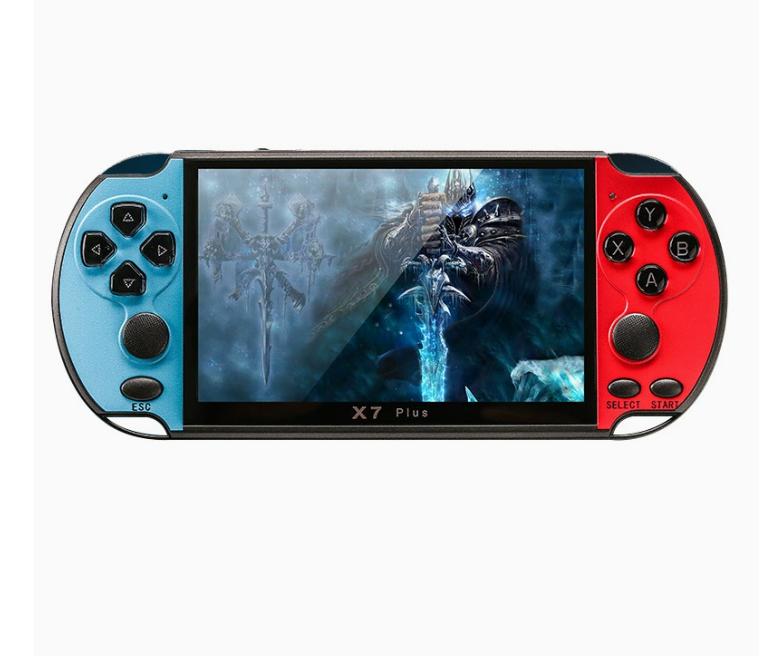 Портативная игровая консоль X7 Plus, 5,1 дюйма, предустановлено 10000 игр, портативные видеоигры, HDMI-выход и игра для двух игроков, классические аркадные, ретро
