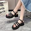 Summer New Thick-soled Heightening Open-toed Flat-soled Sandals