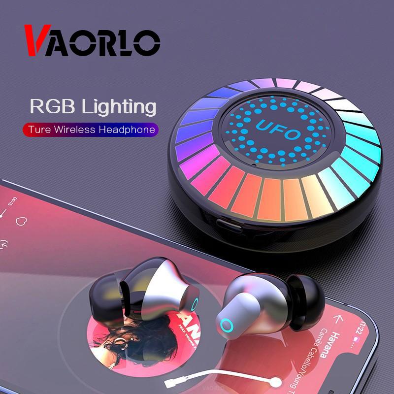 Используйте беспроводные наушники VAORLO HD с шумоподавлением Bluetooth 5.3 и подсветкой RGB. Наслаждайтесь музыкой, наушники с высоким качеством звука