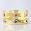 Christmas Velvet Cape Set Red Cloak Scepter Crown Rose Costume Accessory Kids Prince Dress Up Outfit for Cosplay Party