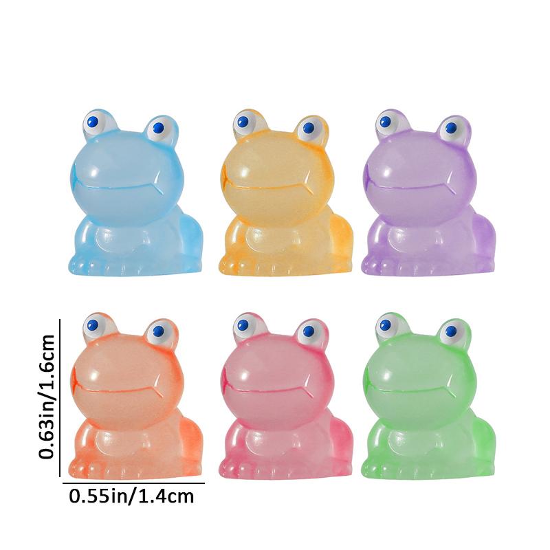1шт мини флуоресцентная маленькая лягушка орнамент миниатюрная маленькая лягушка декор кукольного домика