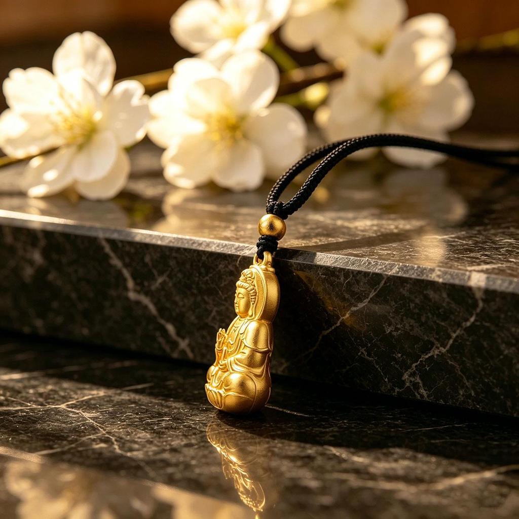 Guanyin Pendant for Men and Women, New Versatile Niche Design, Couple Fashion Daily Wear, Clavicle Chain Pendant Accessory