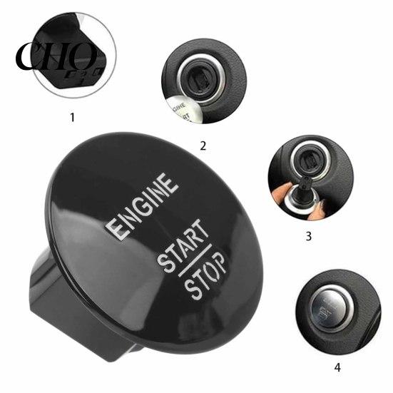 Metal Panel Start Butto Engine Stop Button Switch for Mercedes Benz, Car Push Wear-resistant Starter Switch, Button, Replacement Accessory