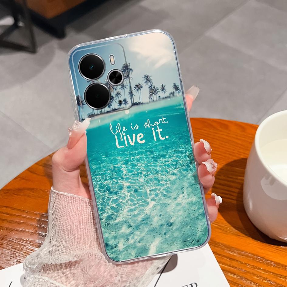 For Oppo Find X5 X2 X3 R11 R15 K3 K7 K9 Realme 14 Phone Covers Beautiful Fruit Pattern Transparent Silicone Shockproof Protection Cases For Oppo Shell