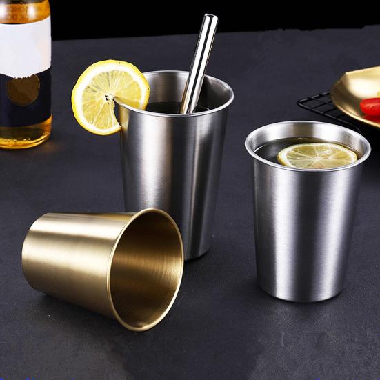 Stainless Steel 230/350/500ml Beer Cup Easy To Clean Comfortable Grip Drinking Home Accessory