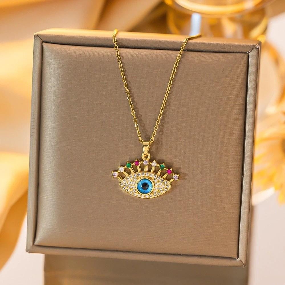 Titanium Steel Glaze Luxury Necklace Banquet Clothes Neck Chain Clothes Accessories