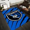 "San Jose Soccer Team Logo Rug 1974" Non-slip rug suitable for living room and bedroom sofas.