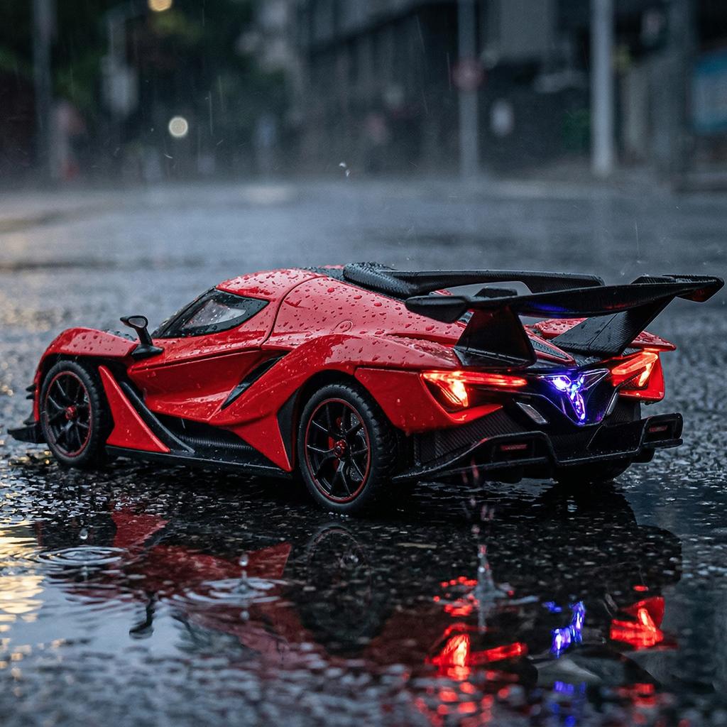 1:24 Apollo IE Intensa Emozione Hypercar Alloy Racing Car Model Diecast Sport Car Model Boy’s High Simulation Miniature Holiday