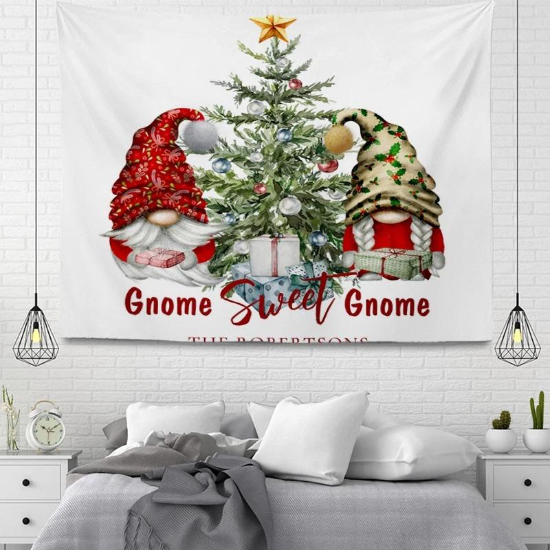 Гобелен с рисунком Санта-Клауса для дома, спальни, гостиной, настенного украшения, рождественский гобелен