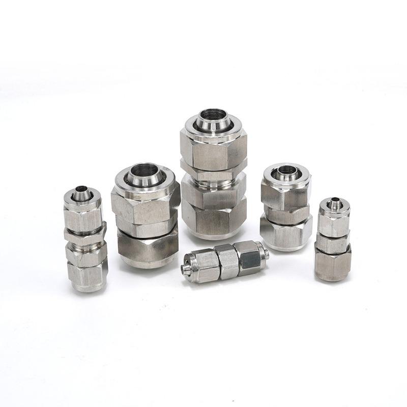 304 Stainless Steel Quick Screw 6/8/10/12mm OD Tube PU/PE/PV/PM Air Pneumatic Quick Coupler Fast Twist Hose Connectors Fitting car Pressure