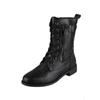 Fashion Women Mid Calf Boots Autumn Winter Low Heel Booties 2024 New Fashion Female Retro  British Goth Shoes Short Leather Boots