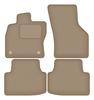 Велюровые автомобильные коврики для: Cupra LEON KL 5D, спортивный универсал (35см) (2020-2024 гг.) бежевые