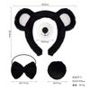 Adults Kids Plush Cartoon Animal Bear Headband Tail Tie Birthday Party Cosplay Costume Accessories Christmas Halloween Headwear