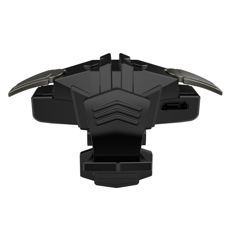 1/2pcs RGB/Mechanical 4 Finger Mobile Gaming Trigger for PUBG Mobile Phone Game Trigger Aim Trigger Button for Smart Phone