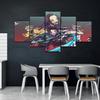 5 Piece HD Anime Boy and Girl Wall Picture Demon Slayer Kimetsu No Yaiba Comic Art Canvas Paintings Wall Art Home Decor No Frame