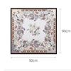 Floral Printed Women's Scarf Bohemian Neckerchief Hijab Silk Scarf Square Shawl  Sunscreen Cover