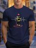 Firefighter Heartbeat Line Graphic Unisexs Short Sleeve T Shirt Fireunisex Hero Crew Neck Casual Daily Outdoor Cotton Tee For Unisex