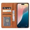 For iPhone 17 Pro Cell Phone Case Magnetic Closing PU Leather Stand Cover