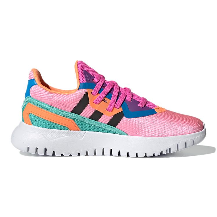Adidas Originals Flex Collection J Abrasion Resistant Low top Kids Lifestyle Shoes Pink Blue FX5332