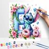 Disney Stitch Flower Donut Oil Paint Digital Painting Art Kit Handmade DIY Painting Kit Home Decor