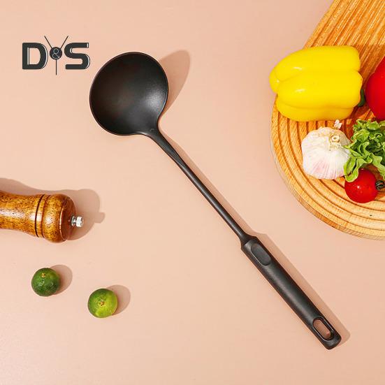 Набор из лопатки и половника для вока, удлиненная ручка, ложка для супа с гладкими краями, не царапающая кухонная утварь