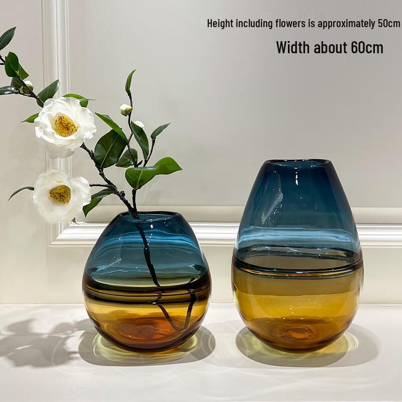 Sunset Glow Gradient Glass Vase Set