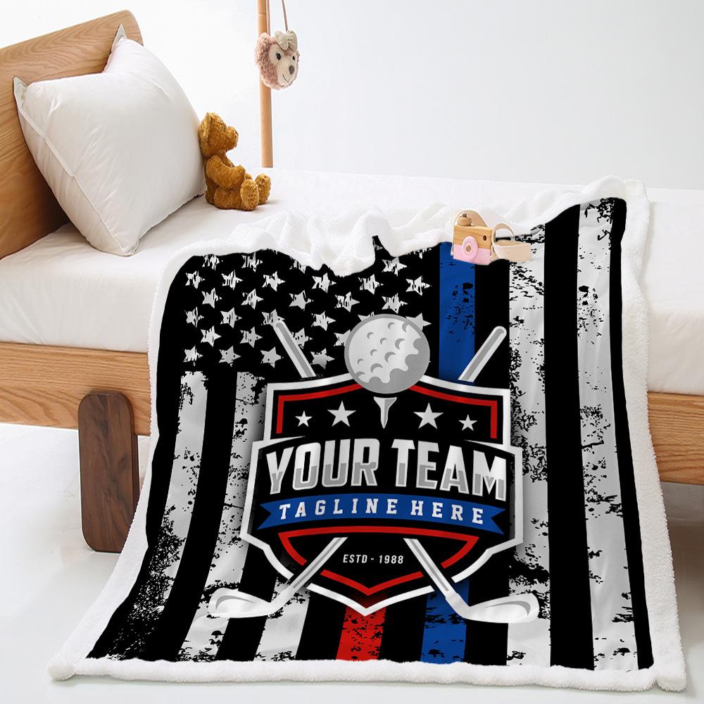 Blanket 2D Digital Printing Lamb Fleece Crystal Fleece Ball Sports Blanket Blanket