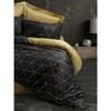 Parure de lit - 1 housse de couette 220 x 240 cm + 2 taies d'oreiller 60 x 60 cm - 100% coton renforcé - Noir
