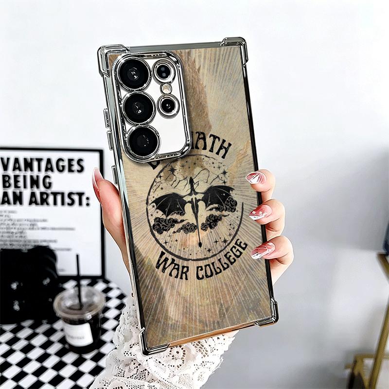 F-Fourth W-Wing Dragon Plating Phone Case For Samsung Galaxy S24 S25 FE S26 Edge S23 Ultra S22 S21 Plus S20 Anti-Fall Airabag Co