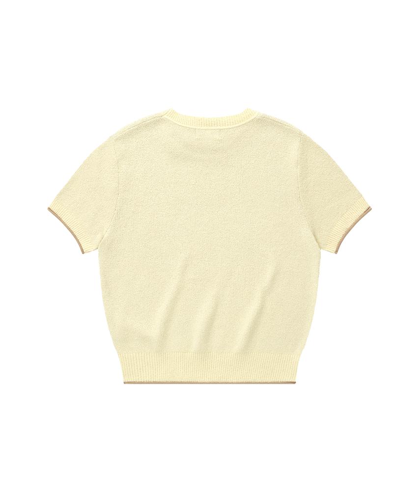 COVERNAT WOMAN Cooper Logo Half Knit Ivory
